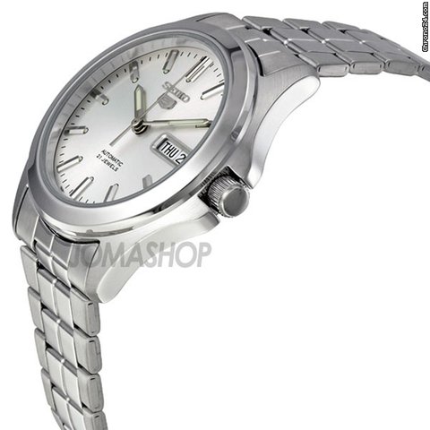 Seiko 5 Automatic Silver Dial Link Bracelet Mens Watch SNKK87 WATCHES 2