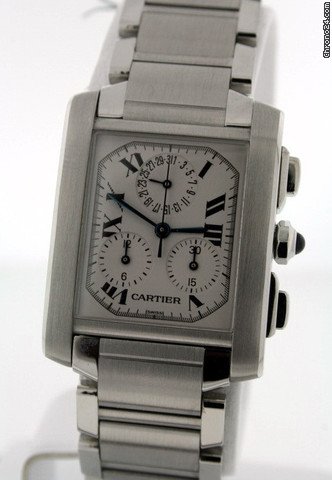 replica Cartier Tank Fransaise Chonoflex Pre-owned WATCHES 1