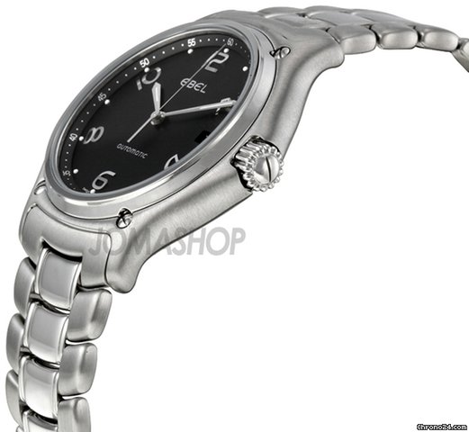 Ebel 1911 Black Dial Automatic Stainless Steel Mens Watch 9330240-15665P WATCHES 2