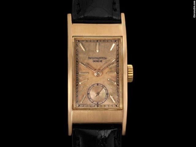 Patek Philippe 1948 PATEK PHILIPPE "Tegolino" Vintage Mens Watch - 18K Rose WATCHES 2