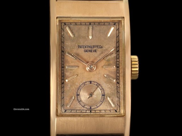 replica Patek Philippe 1948 PATEK PHILIPPE "Tegolino" Vintage Mens Watch - 18K Rose WATCHES 1