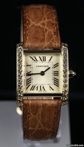 Cartier Tank Francaise 18k Champagne Diamonds WATCHES 2