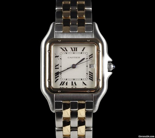 Cartier Panthere 18k/SS Mens 2 Row WATCHES 2