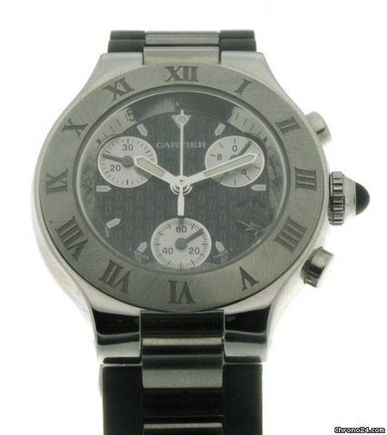 Cartier Must 21 Chronoscaph Steel Rubber Small Quartz Unisex WATCHES 2
