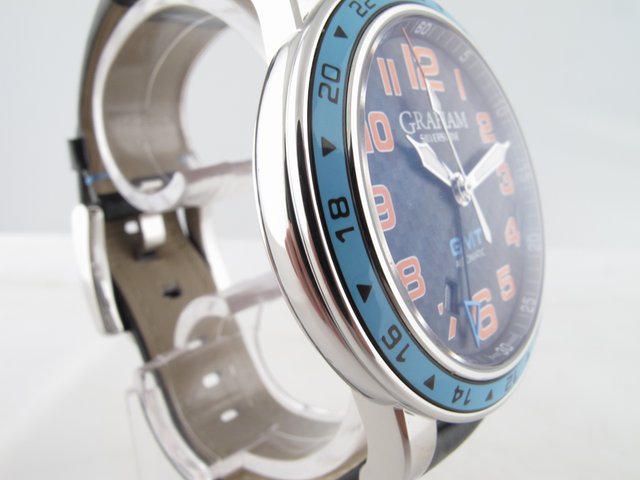 replica Graham Silverstone Time Zone Gulf Blue WATCHES 1