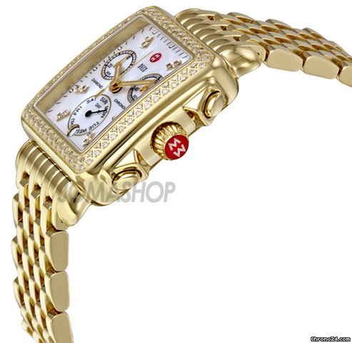 Michele Deco Day Gold-tone Diamond Dial Watch MWW06P000100 WATCHES 2