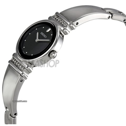 Seiko Black Dial Crystal Accented Ladies Watch SUJG31 WATCHES 2
