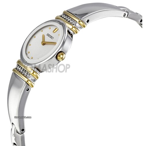 Seiko White Dial Two-tone Crystal Accented Ladies Watch SUJG32 WATCHES 2