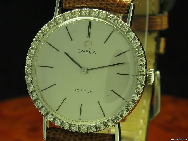 replica Omega De Ville 18kt Gold Handaufzug Herrenuhr Mit Brillant Besatz WATCHES 1