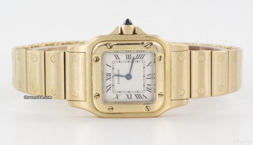 replica Cartier Santos Galbee Damenuhr 18 k Gold WATCHES 1