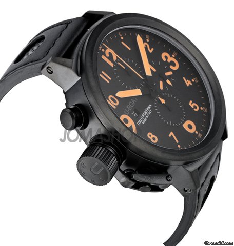 U-Boat Flightdeck CAB Automatic Chronograph Black Leather Mens Watch 6122 WATCHES 2