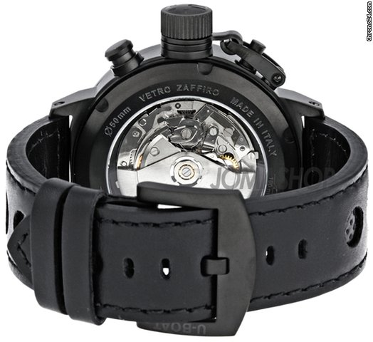 replica U-Boat Flightdeck CAB Automatic Chronograph Black Leather Mens Watch 6122 WATCHES 1