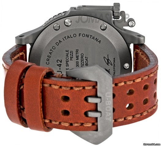 replica U-Boat Black Titanium Leather Automatic Mens Watch 6157 WATCHES 1