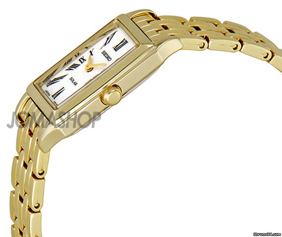 Seiko White Dial Gold-tone Stainless Bracelet Solar Ladies Watch SUP032 WATCHES 2