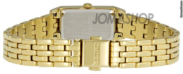 replica Seiko White Dial Gold-tone Stainless Bracelet Solar Ladies Watch SUP032 WATCHES 1