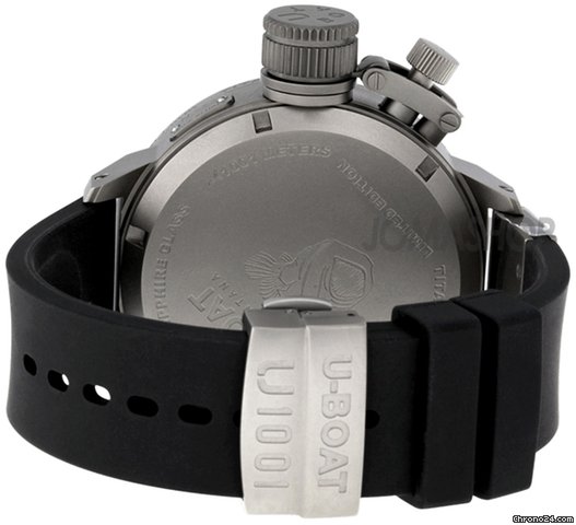 replica U-Boat Classico U-1001 Automatic Black Dial Black Rubber Mens Watch 2081 WATCHES 1