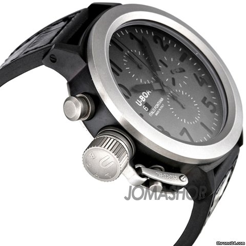 U-Boat Flightdeck Black Titanium Rubber Automatic Mens Watch 5417 WATCHES 2
