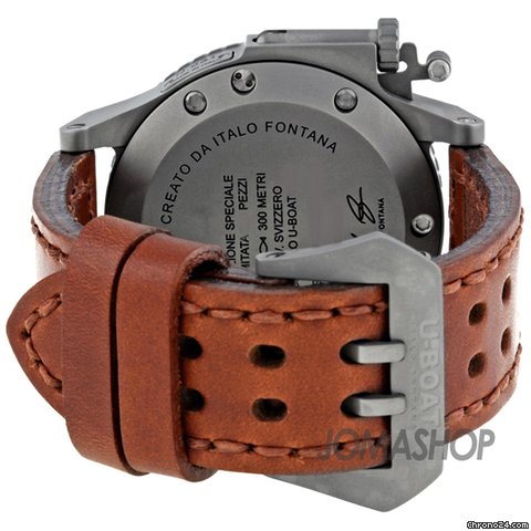 replica U-Boat Black Titanium Leather Automatic Mens Watch 6471 WATCHES 1