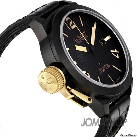 U-Boat Classico Black Ceramic Rubber Automatic Mens Watch 1216 WATCHES 2