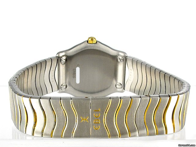 replica Ebel "Classic Wave" Damenuhr, Edelstahl/Gelbgold -Diamantziffer.r WATCHES 1