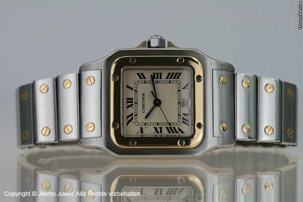 Cartier Santos Edelstahl mit 750 18 K Gelbgold WATCHES 2