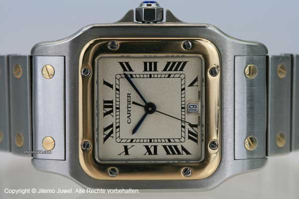 replica Cartier Santos Edelstahl mit 750 18 K Gelbgold WATCHES 1