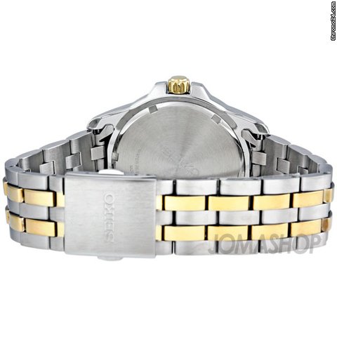 replica Seiko Solar White Dial Two-tone Stainless Steel Mens Watch SNE162 WATCHES 1