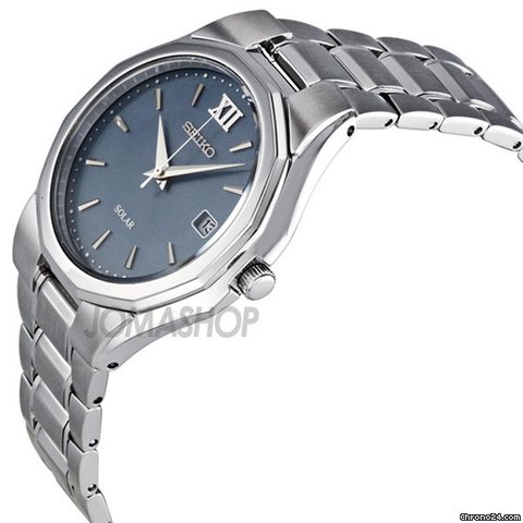 Seiko Solar Blue Dial Stainless Steel Mens Watch SNE165 WATCHES 2
