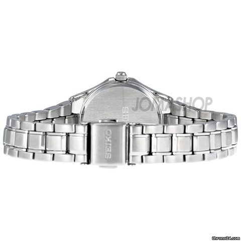 replica Seiko White Dial Solar Power Stainless Steel Ladies Watch SUT053 WATCHES 1