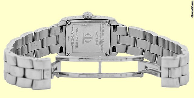 replica Baume & Mercier Lady's Stainless Steel & Diamond Hampton Mini WATCHES 1 