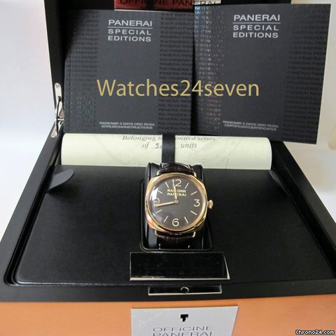 replica Panerai PAM 379 Radiomir 3 day Rose Gold Oro Rossa Special Edition 47 mm: Retail WATCHES 1