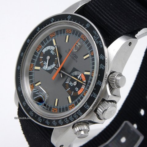replica Tudor Chronographe Oysterdate"Monte Carlo", lunette bakelite noire WATCHES 1