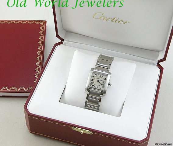 Cartier Stainless Steel Mid-Size Tank Francaise WATCHES 2