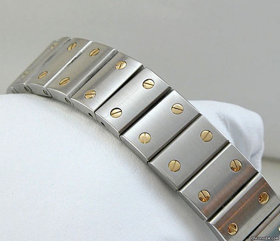 replica Cartier Stainless steel and 18K Cartier Santos Galbee WATCHES 1