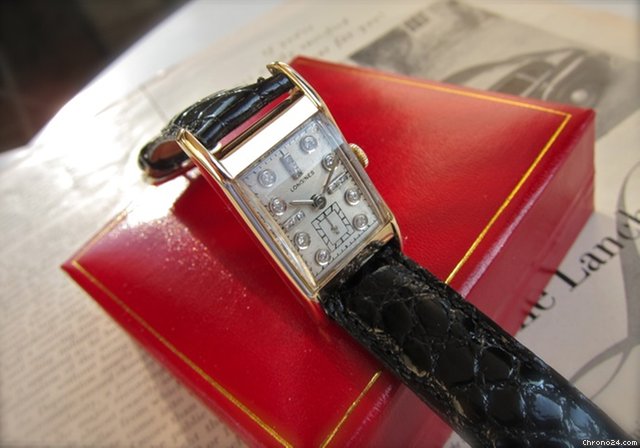replica Longines vintage Or 14K/ Diamants WATCHES 1