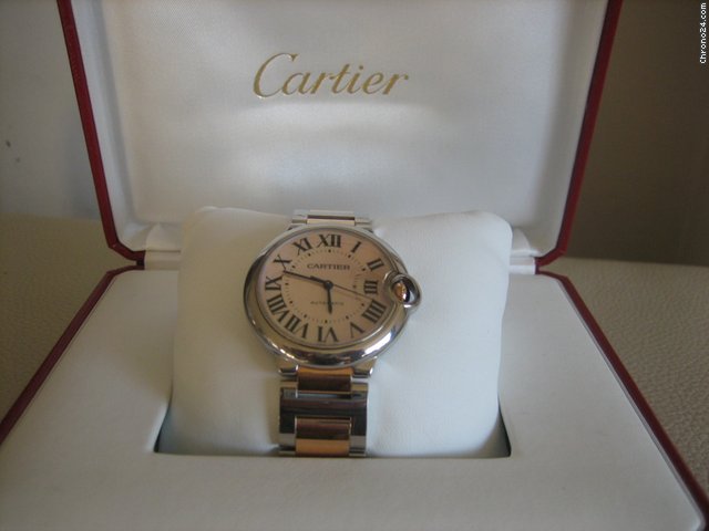 Cartier ballon bleu or rose /acier MM WATCHES 2