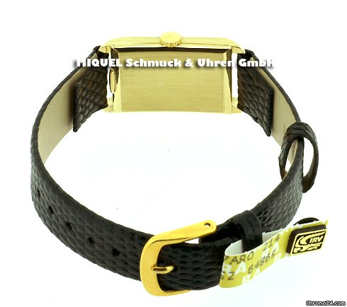 Omega Rectangular Handaufzug mit dezentraler Sekunde in Gelbgold - Dame (gebraucht) WATCHES 2