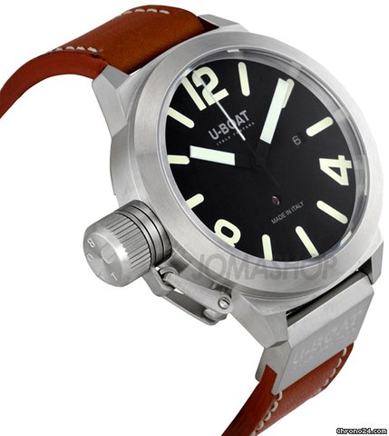 U-Boat Classico AS Black Dial Automatic Brown Leather Mens Watch 5564 WATCHES 2