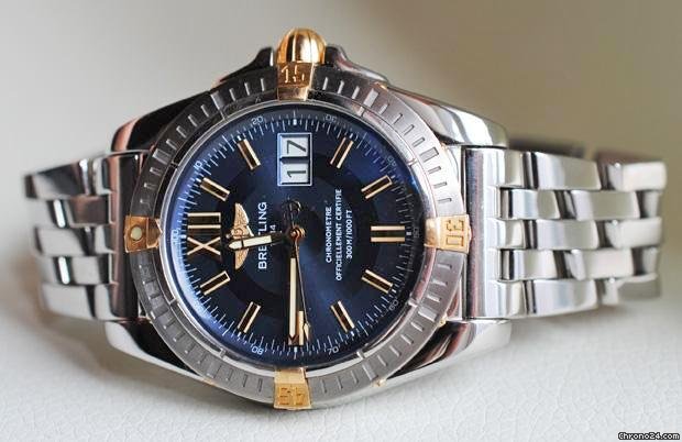 Breitling Windrider Cockpit Stahl/Gold - Pilotband B 49350 WATCHES 2