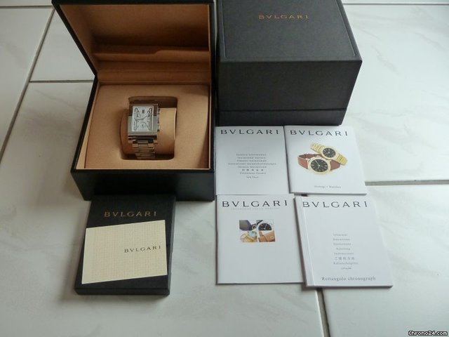 Bulgari Rettangolo Chronograph Edelstahl WATCHES 2