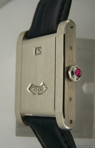 replica Cartier TANK A GUICHET Platino "Saltarello" Anniversary L.E. 150 pcs WATCHES 1