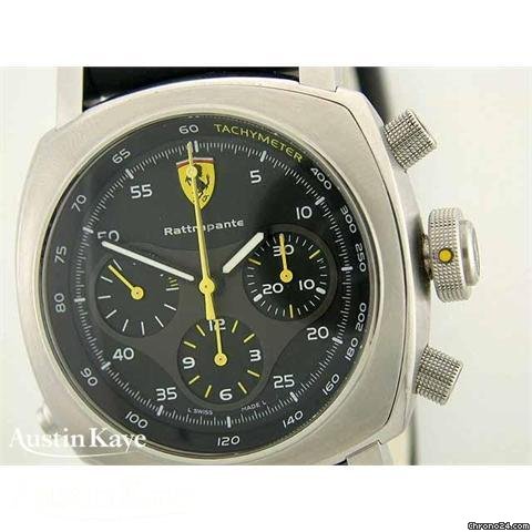 Panerai Ferrari Scuderia Rattrapante steel automatic chronograph on rubber strap. WATCHES 2
