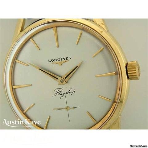 replica Longines Flagship 18ct gold manual on strap WATCHES 1