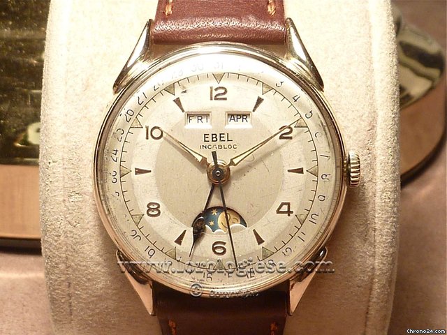 Ebel Triple Calendar with Moon Phases, original 1950's WATCHES 2