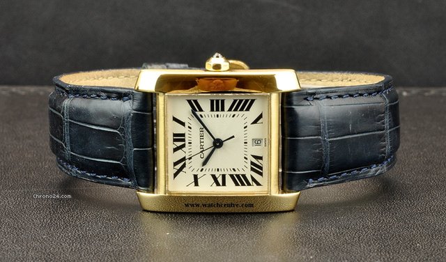 Cartier 18k Yellow Gold Automatic Gents Tank Francaise WATCHES 2