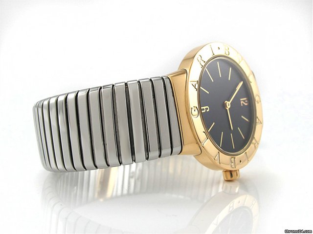 Bulgari Damen "BVLGARI BVLGARI" Edelstahl / Gelbgold Quarz WATCHES 2
