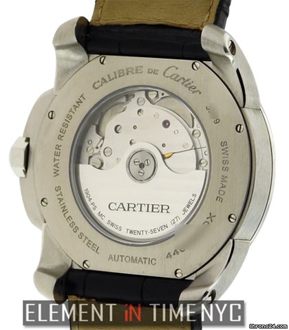 replica Cartier Calibre Stainless Steel Black Dial 42mm W7100041 B+P WATCHES 1