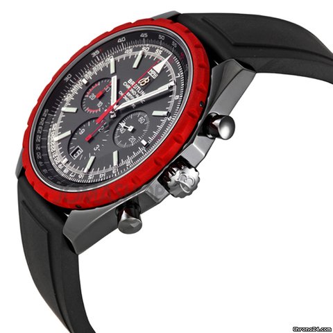 Breitling Chronomatic 49 Black Rubber Strap Mens Watch M1436003-BA67BKPD WATCHES 2