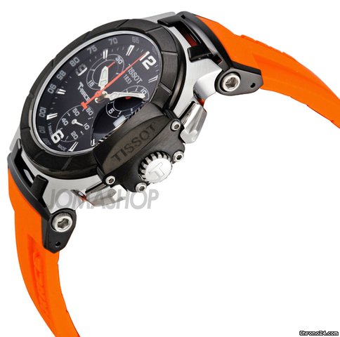 Tissot T Race Chronograph Orange Silicone Strap Ladies Watch T0482172705700 WATCHES 2