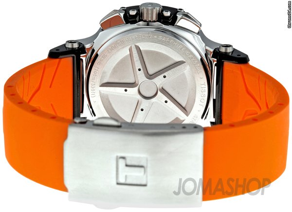 replica Tissot T Race Chronograph Orange Silicone Strap Ladies Watch T0482172705700 WATCHES 1